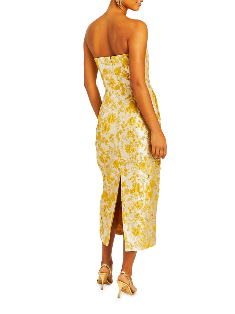 Women's Lorena Floral Jacquard Gown - Champagne Gold 5