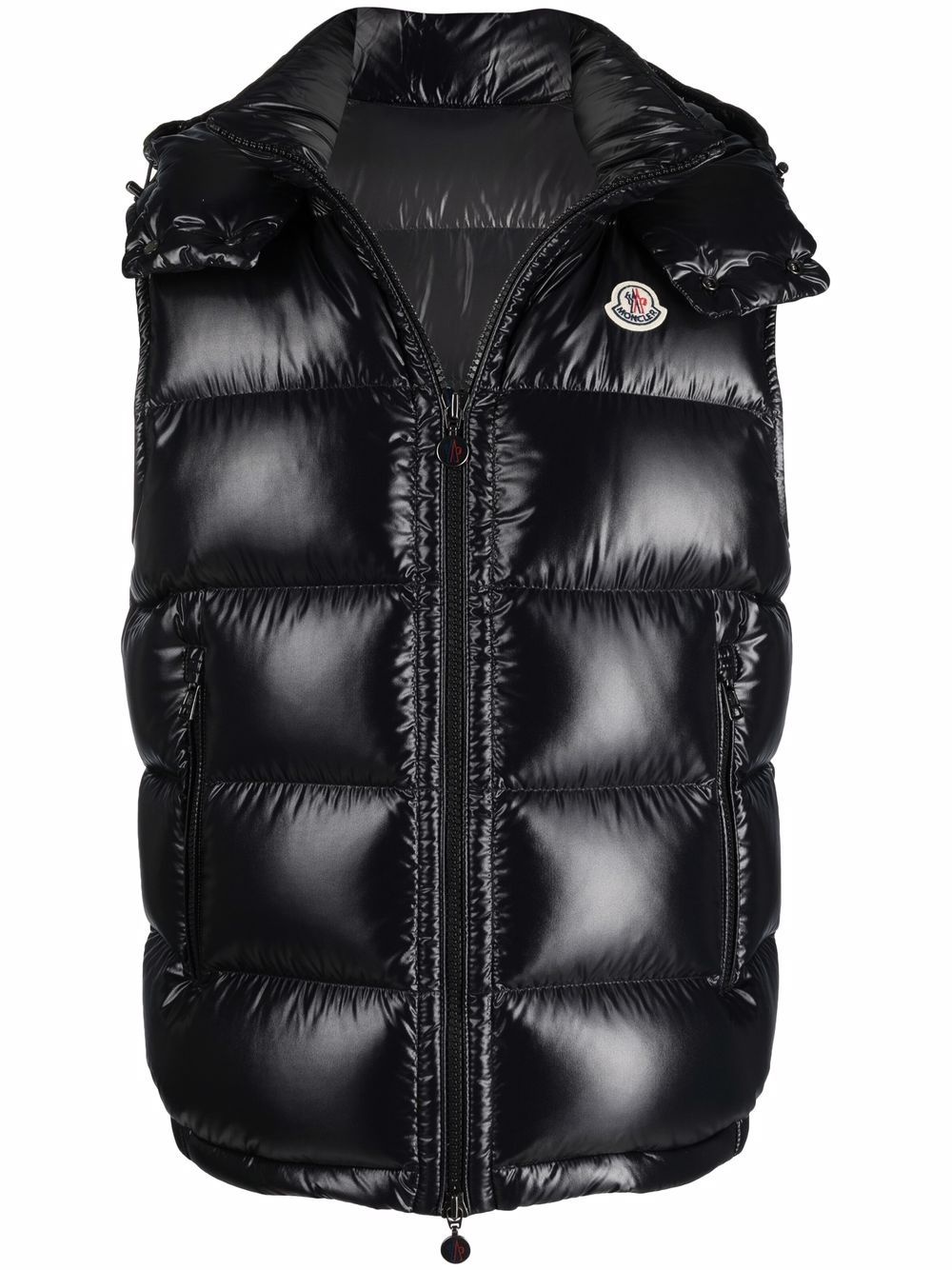 logo-patch zipped gilet - 1