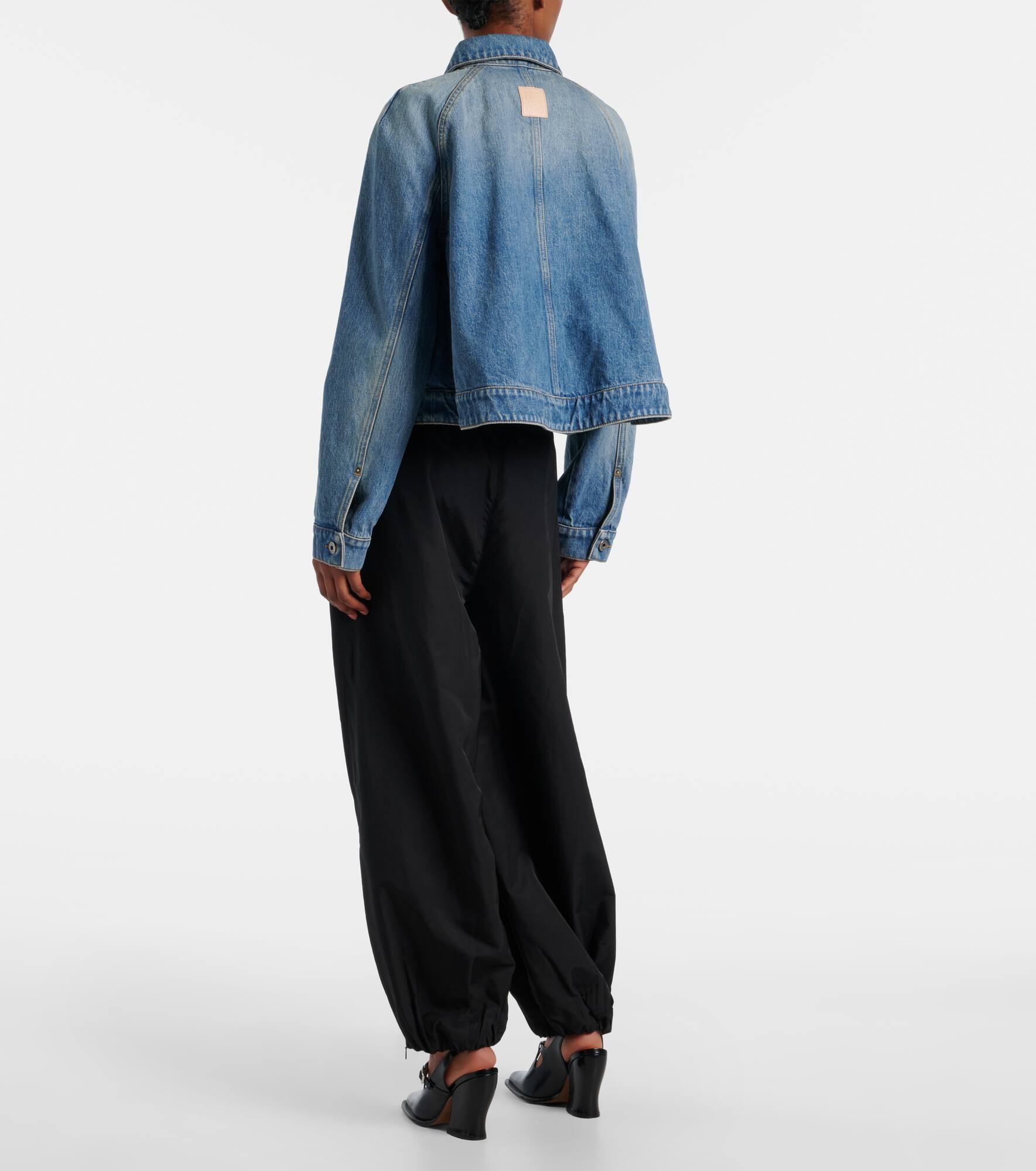 Cropped denim jacket - 3