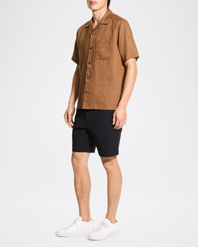 Theory Men's Noll Linen Camp-Collar Shirt outlook