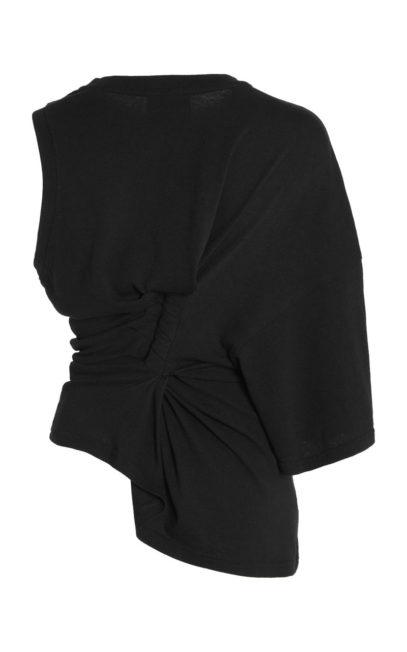 KNOTTED JERSEY TOP BLACK 8
