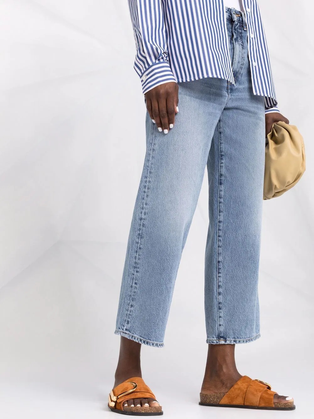 high-waisted wide-leg jeans - 5