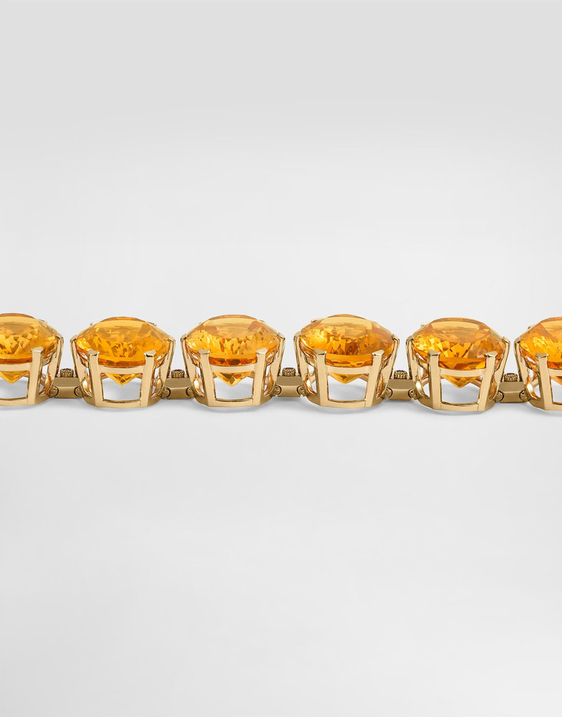Anna bracelet in 18kt yellow gold with citrines and diamonds 3