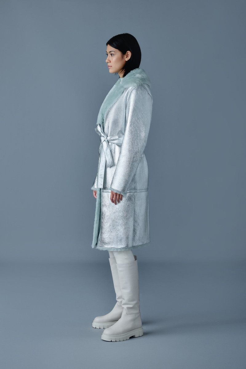 MACKAGE KIMBERLY Long leather shearling coat outlook