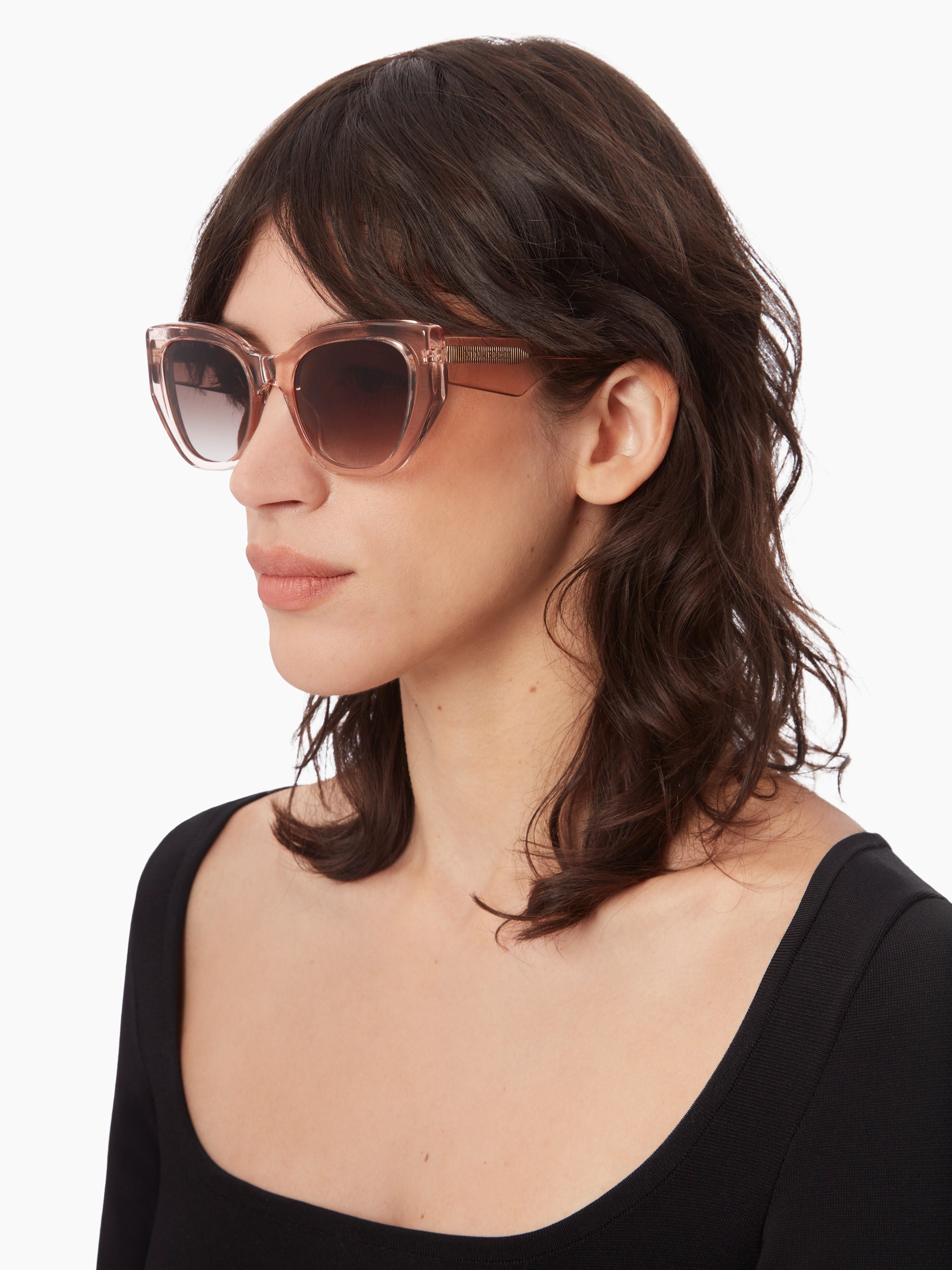 Waves butterfly shiny transparent Sunglasses - 3