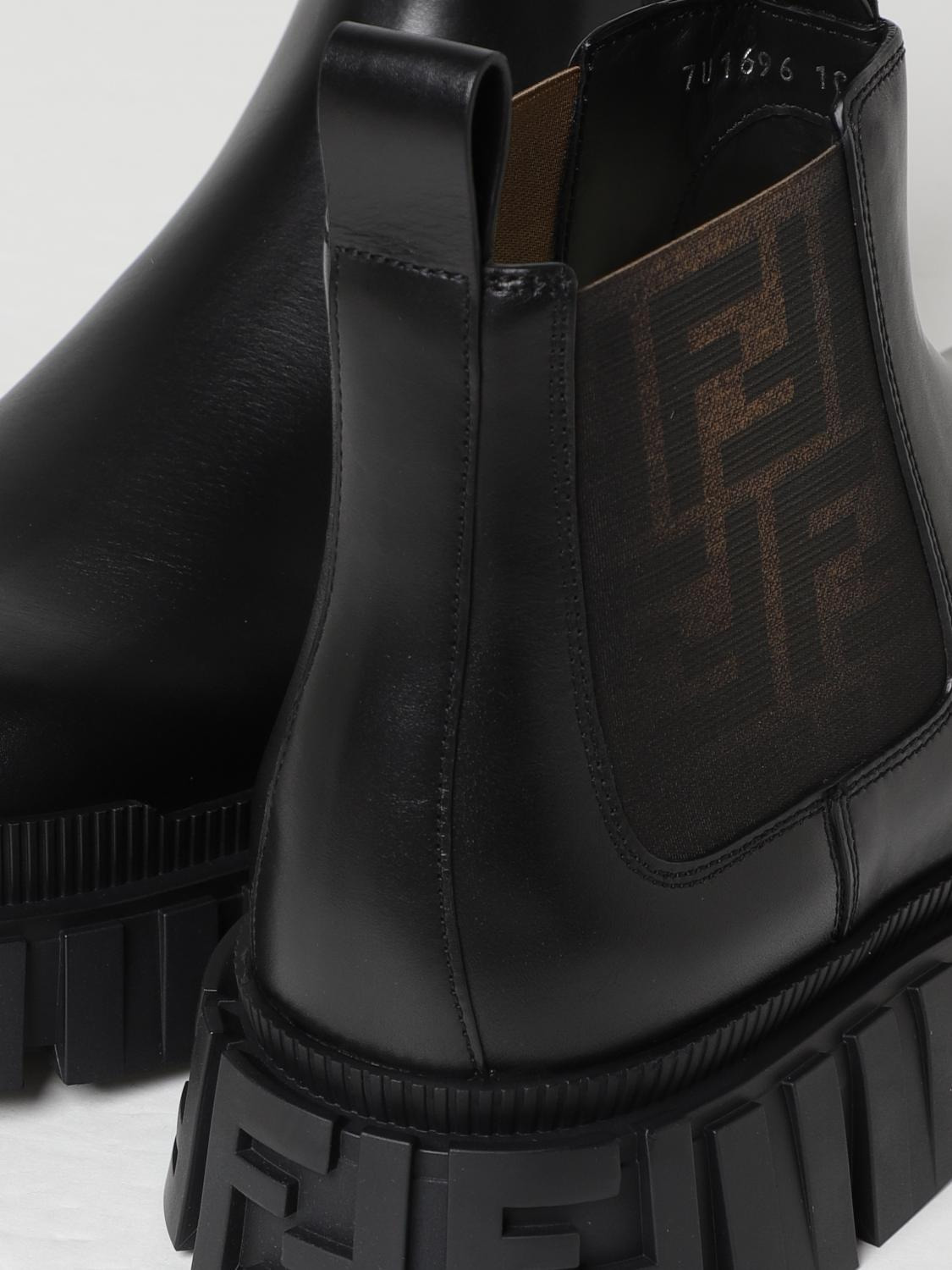 Fendi Boots Men Black - 4