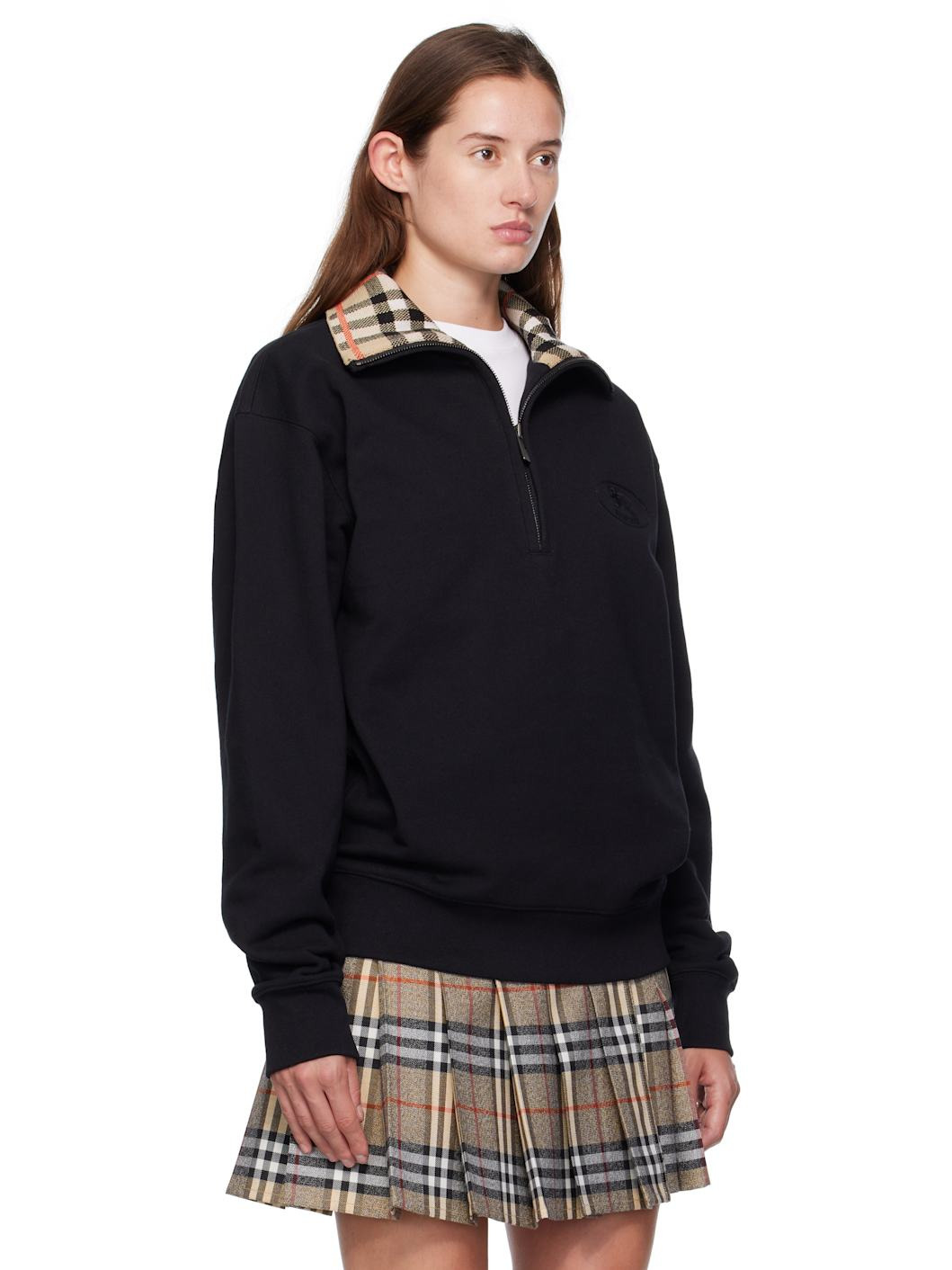 Black Zip-Up Polo - 2