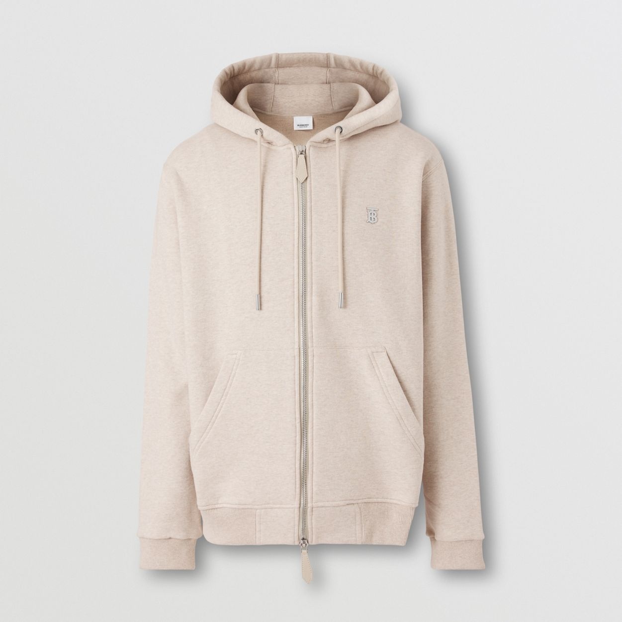 Monogram Motif Cotton Cashmere Hooded Top - 1