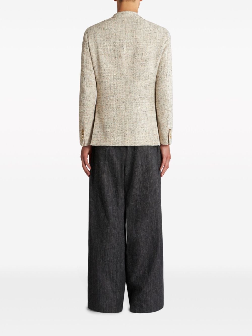single-breasted bouclÃ© blazer - 4