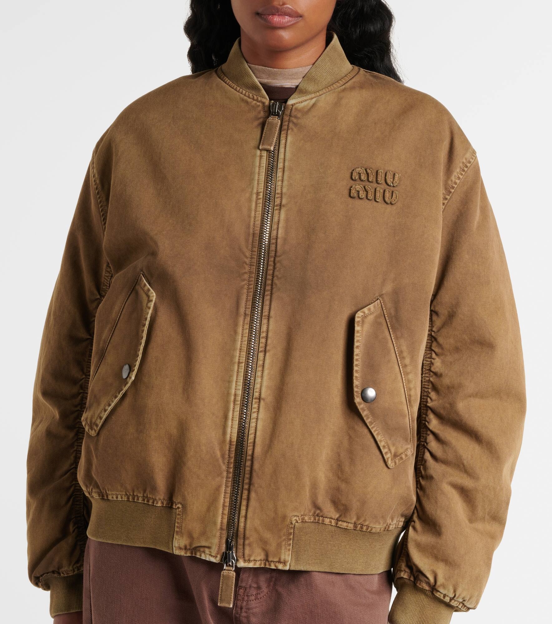 Cotton gabardine bomber jacket - 6