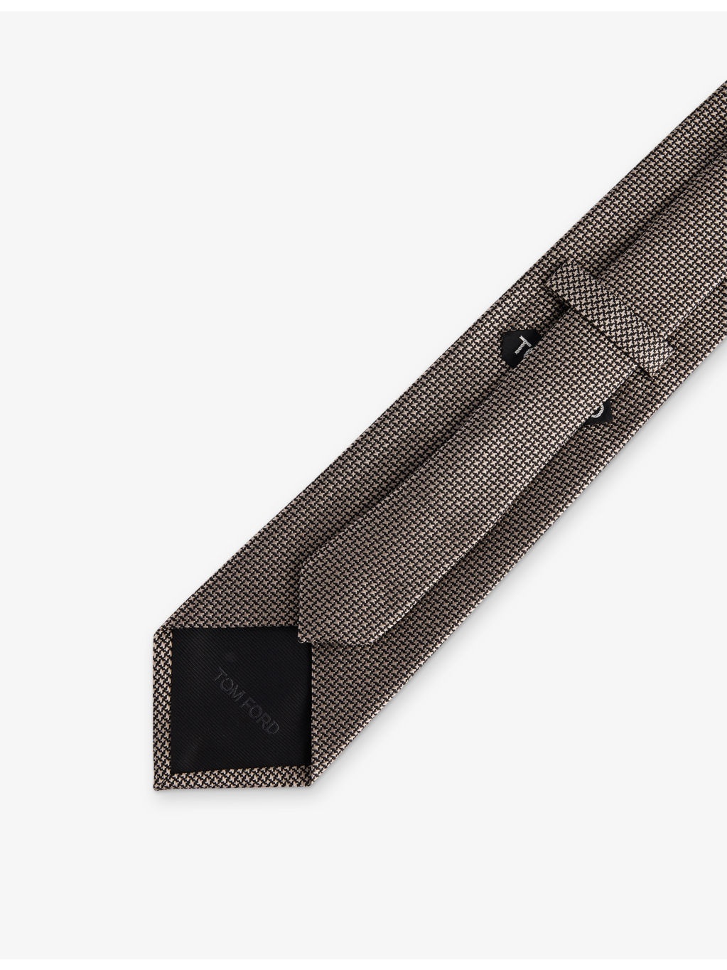 Geometric-Pattern Silk Tie - 4