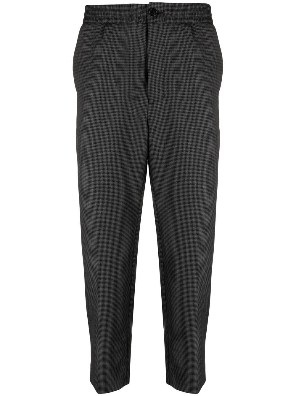 houndstooth cropped trousers - 1