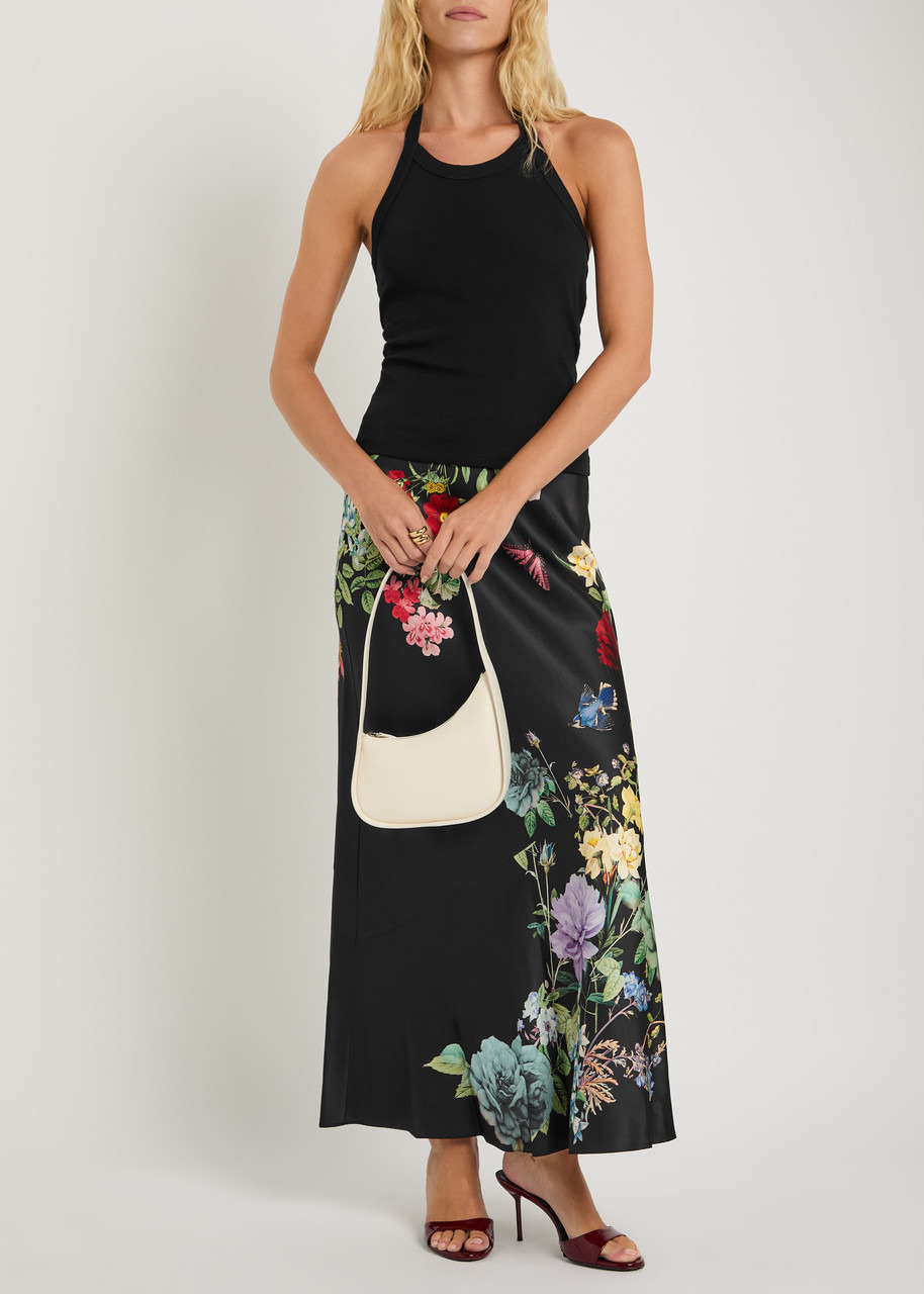 Alice + Olivia Terese Floral-print Satin Maxi Skirt - 4