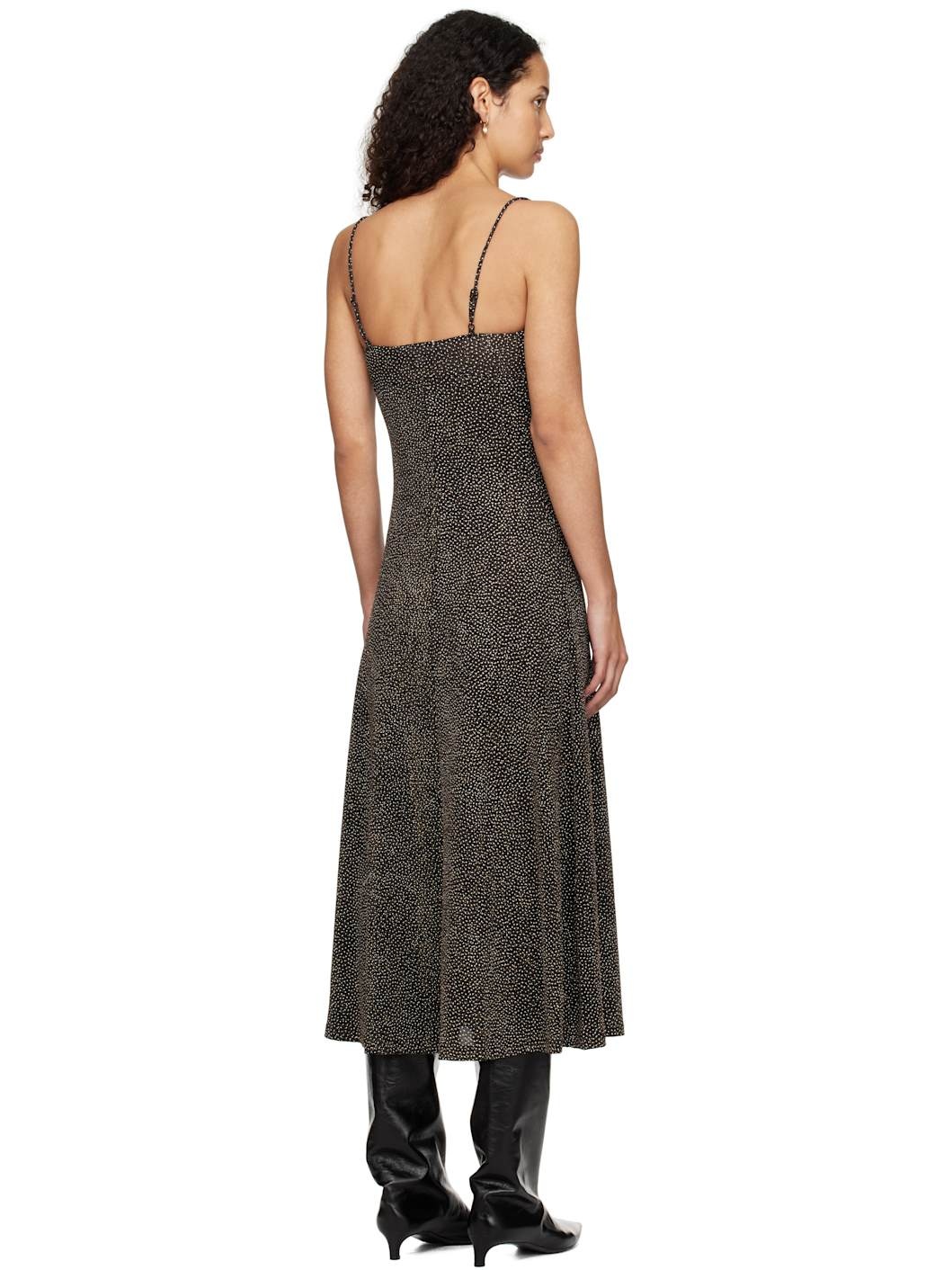 Black Ariel Midi Dress - 3
