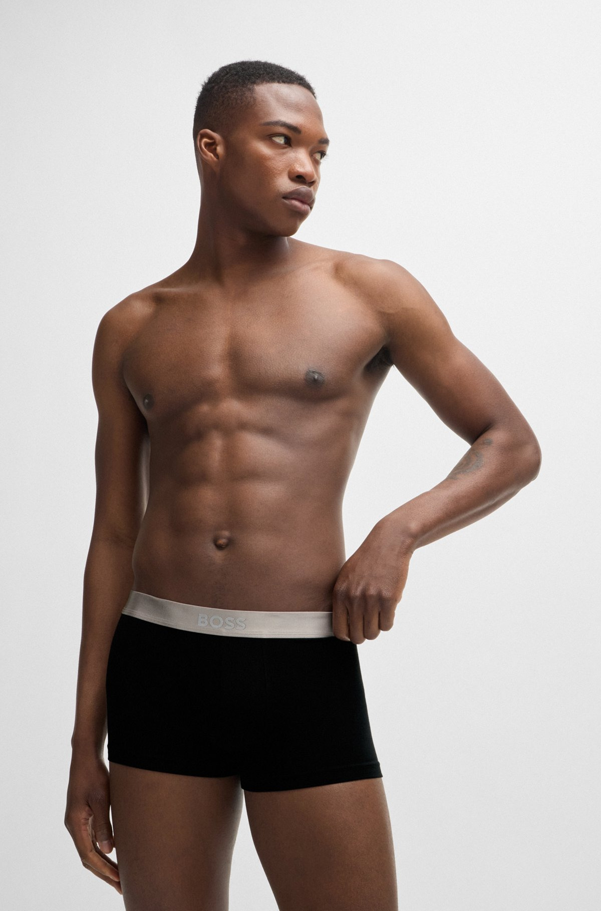 THREE-PACK OF TRUNKS WITH LOGO WAISTBANDS - 5