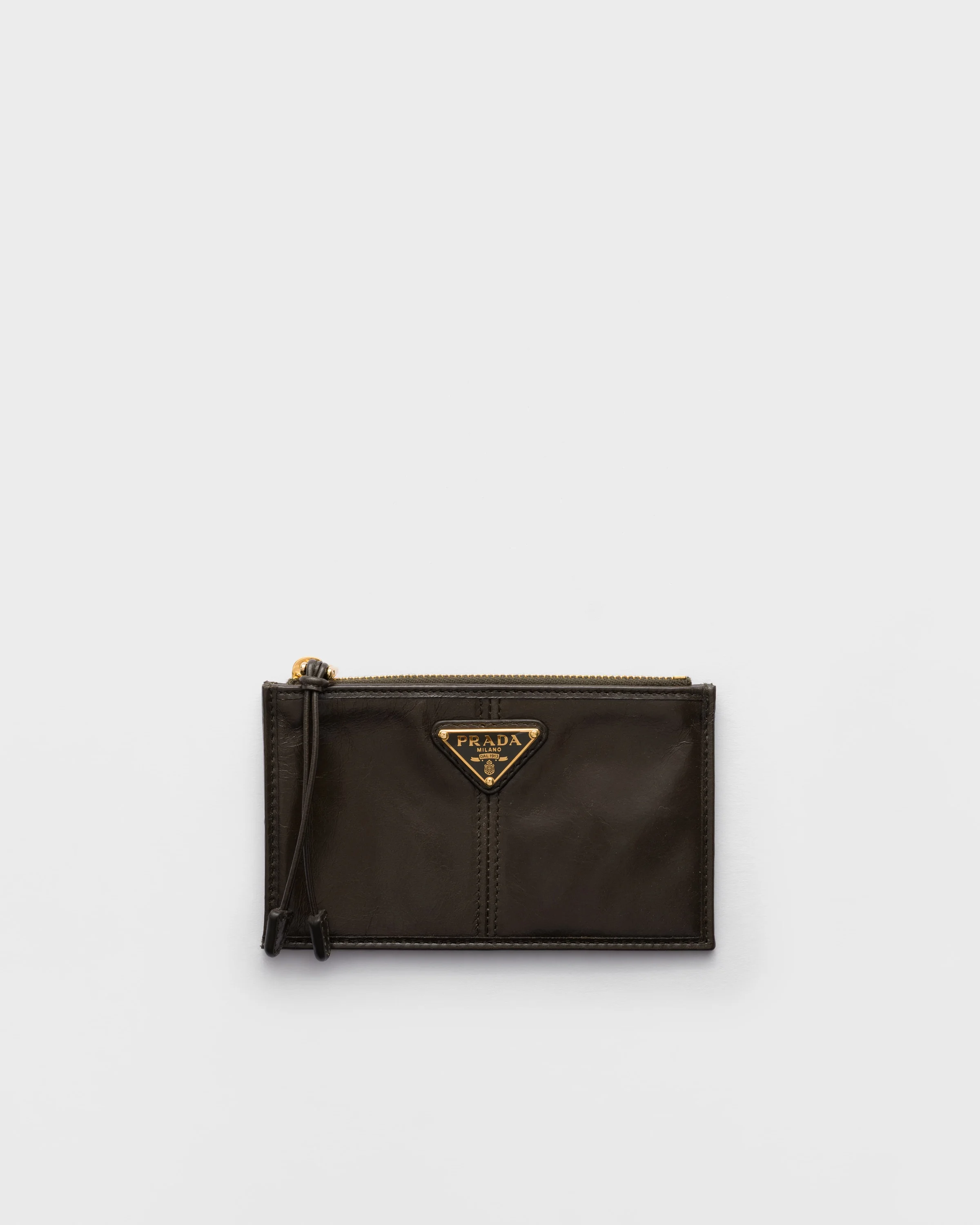 Leather card holder with zipper - 1
