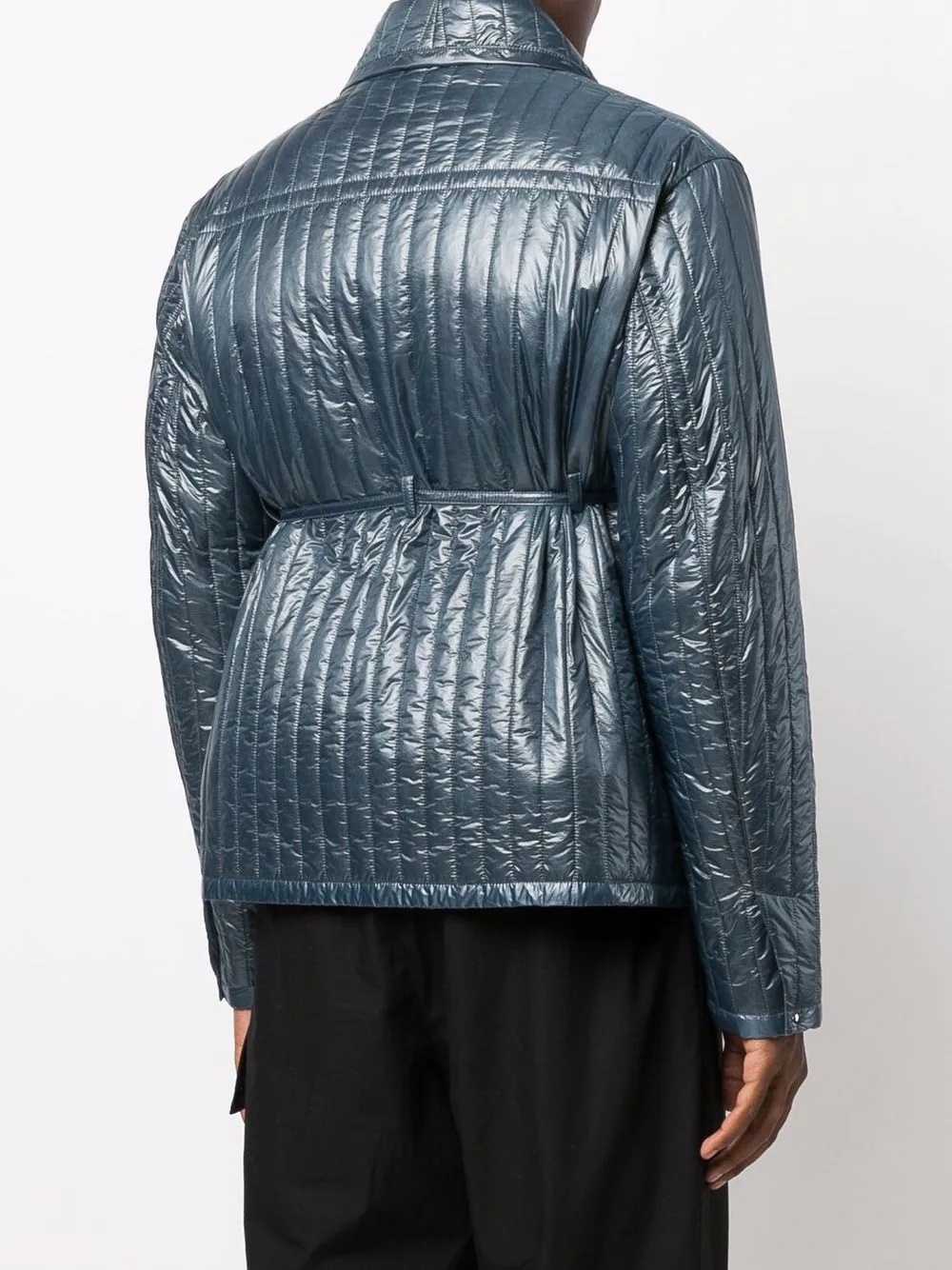 Skin metallic-effect quilted shirt jacket - 4