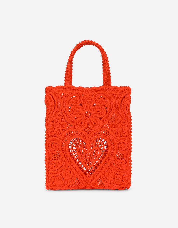 Small cordonetto lace Beatrice shopper - 4