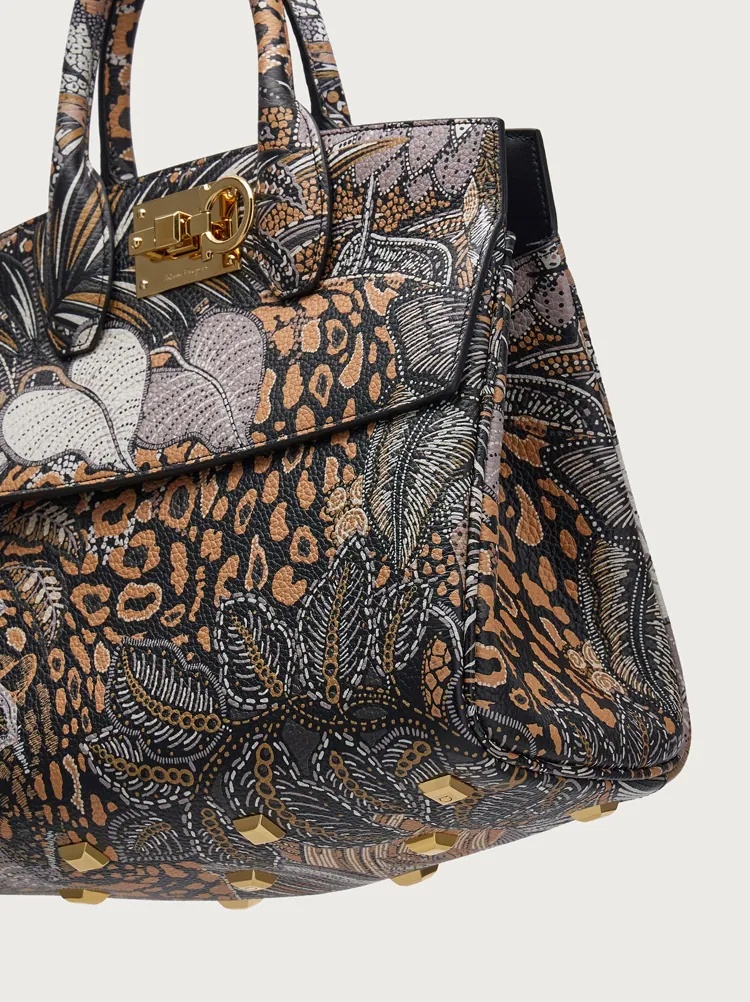 FERRAGAMO STUDIO BAG FOULARD PRINT (S) - 8