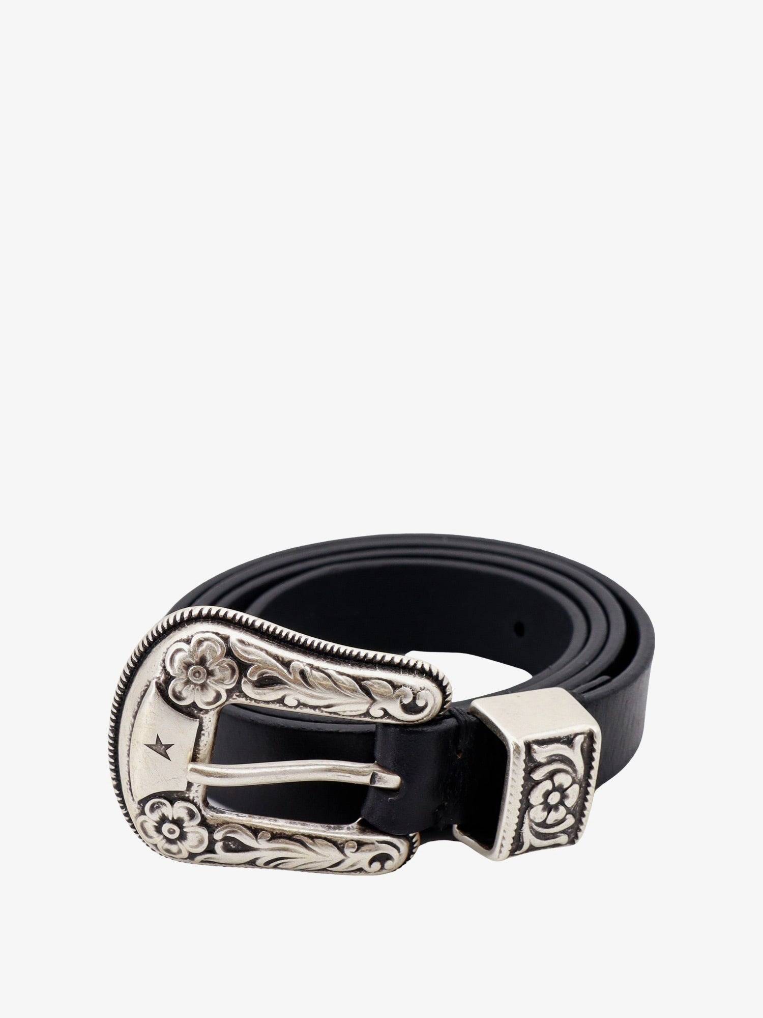ベルト Golden Goose SS25 BELT NEW TEX (GWA00698A000696 90100) Golden Goose WOMEN'S DOUBLE BUCKLE WASHED LEATHER BELT
