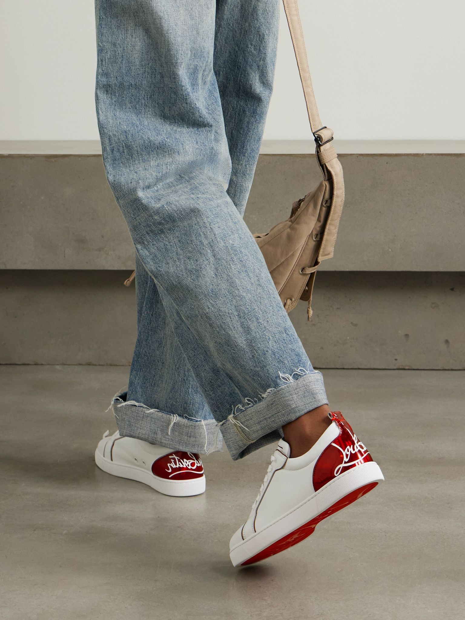 Fun Vieira printed leather sneakers White - 5