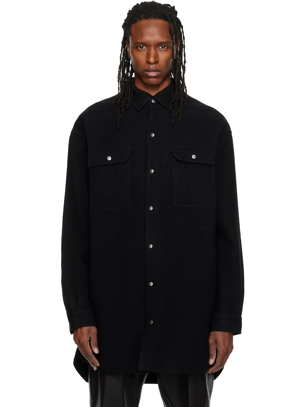 Black Tower Oversized Overshirt - 1