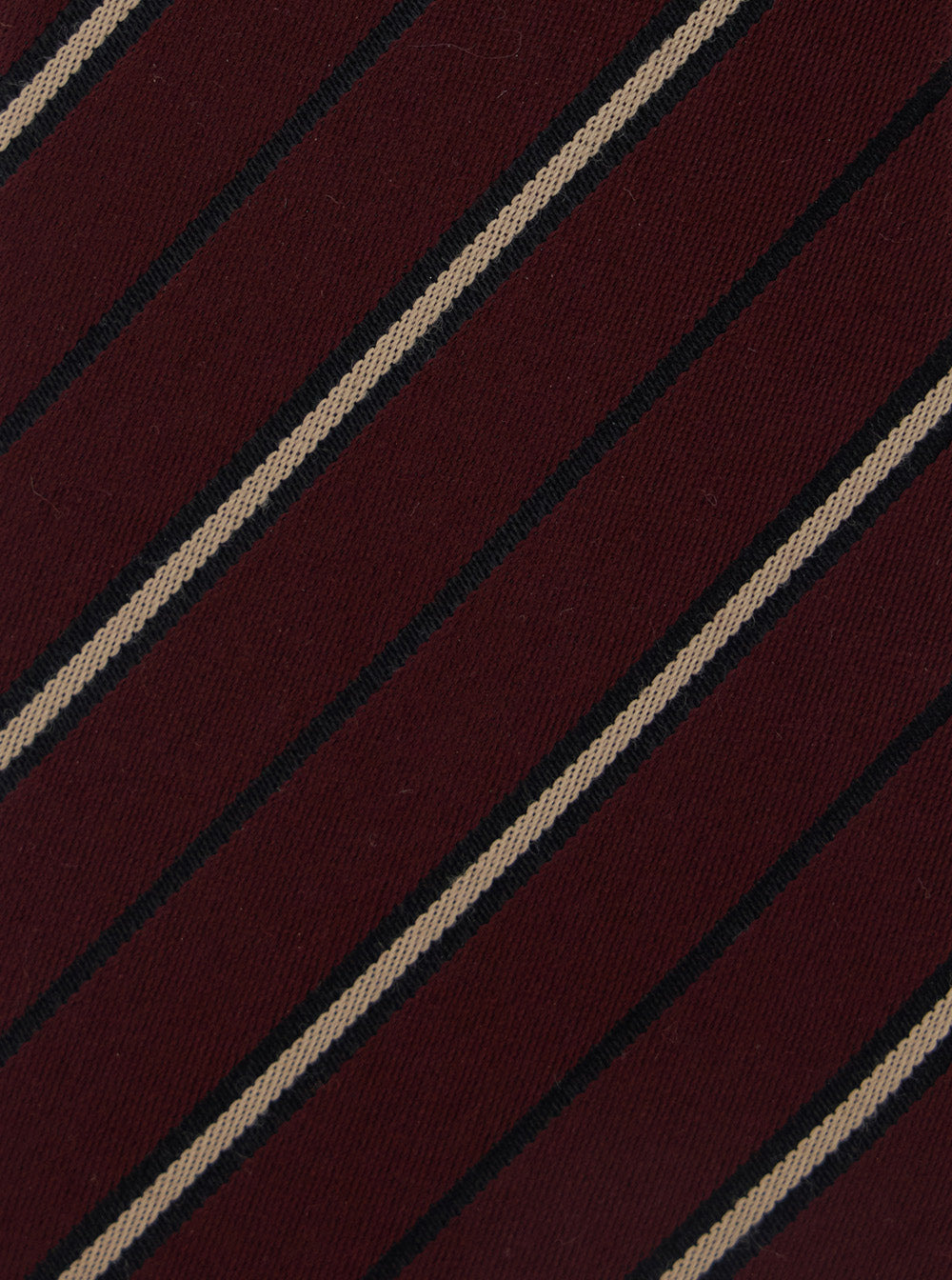 Saint Laurent Men Bordeaux Tie With Rear Tie Closure And All-Over Stirped Motif In Wool And Silk Wom - 2