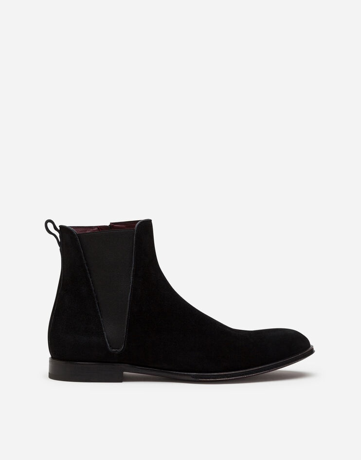 Velvet calfskin chelsea boots - 1