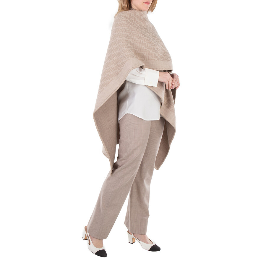 Fendi Asymmetric Design FF Poncho - 5