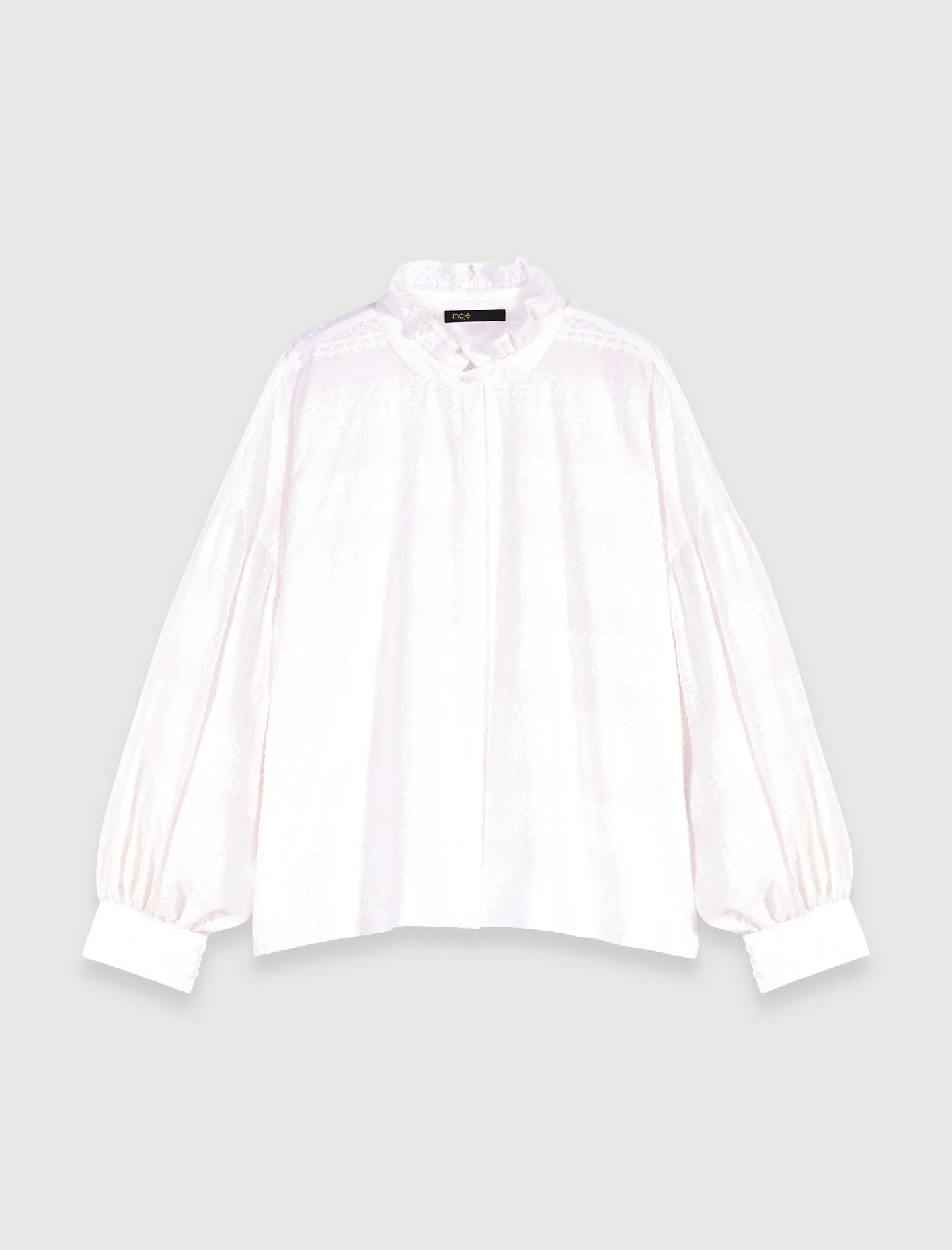 Embroidered ruffled shirt - 1