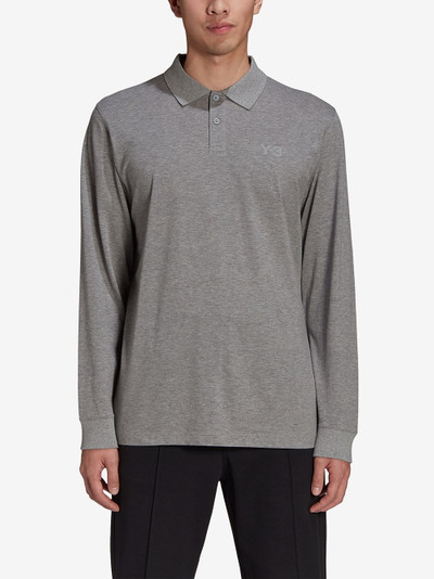 Y-3 appliqué-logo longsleeved polo shirt outlook