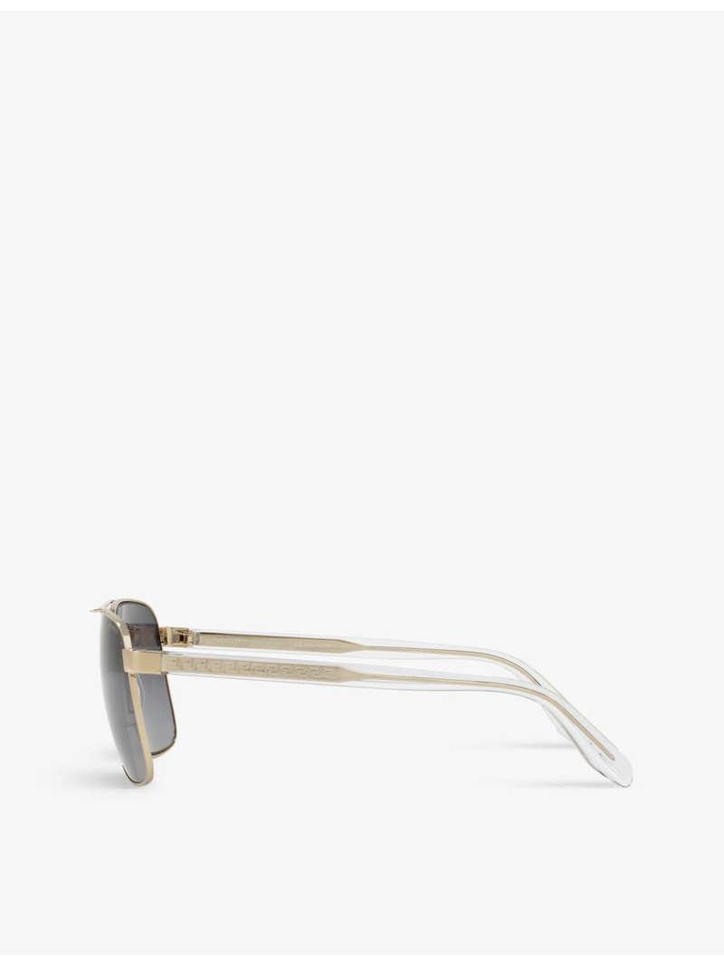 VE2174 Polarised Square-Frame Steel Sunglasses 3