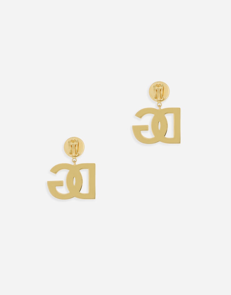Clip-on earrings with DG logo - 3