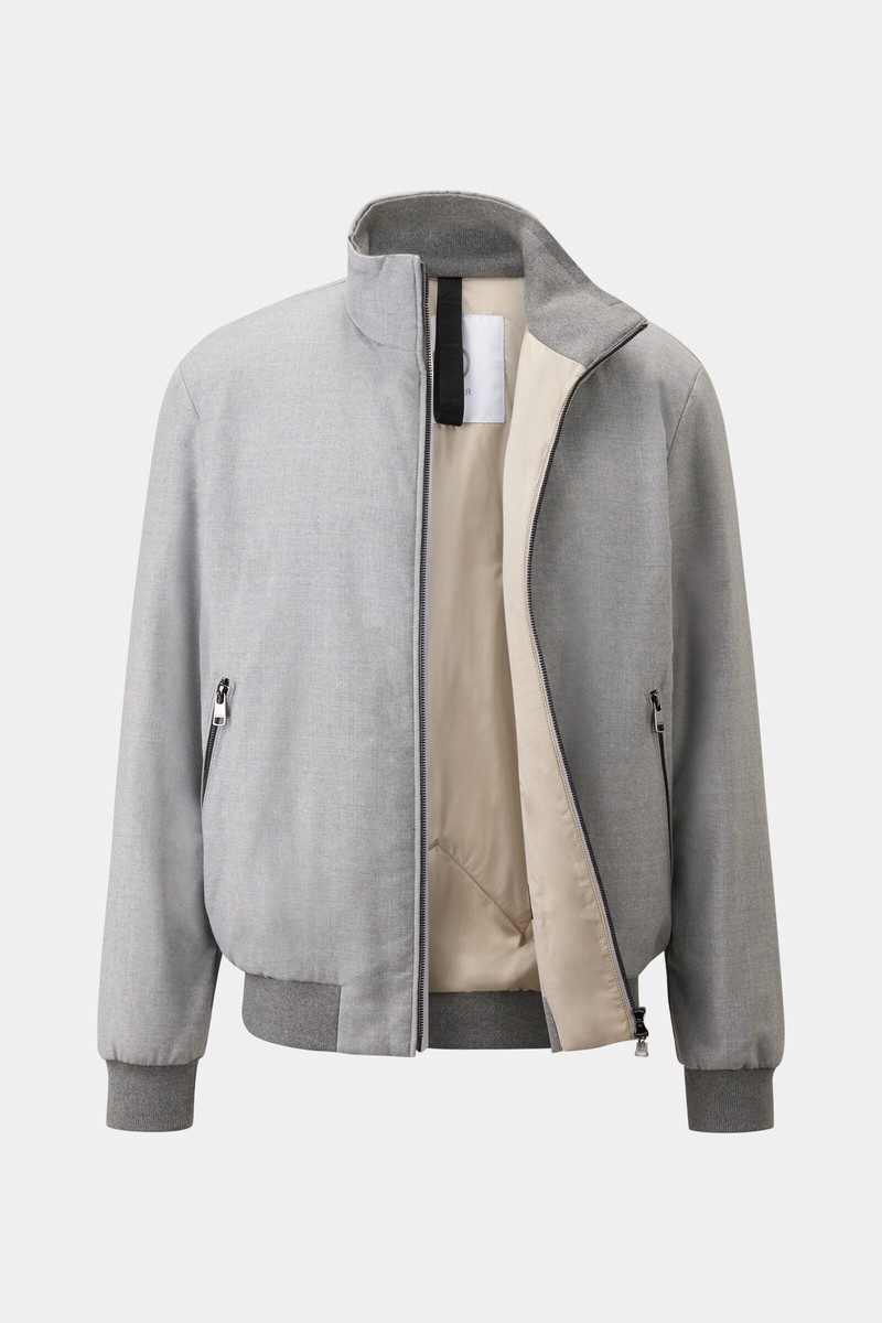 BOGNER Yoris Flannel blouson in Light gray outlook