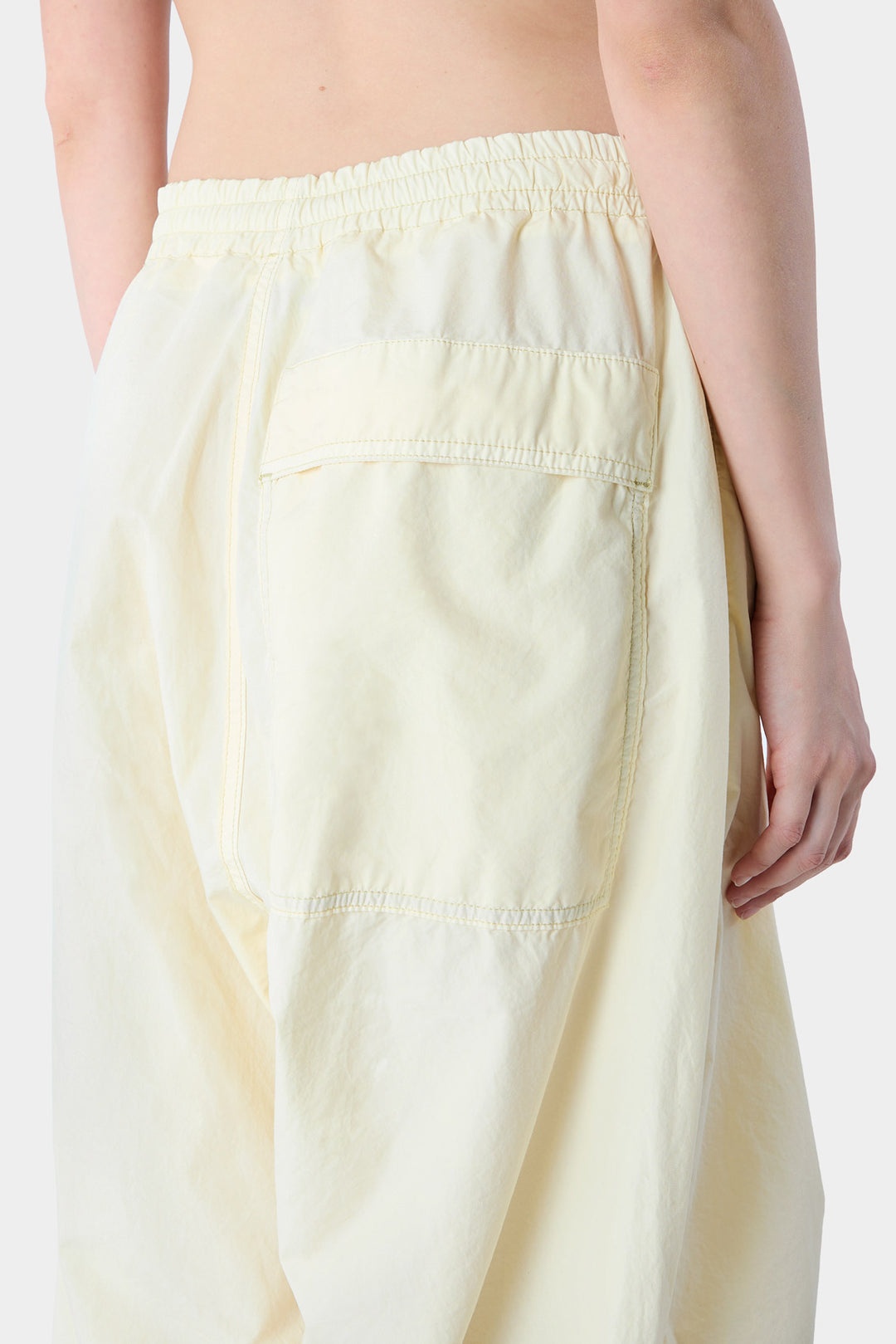 ELASTIC PANTS WITH DARTS / cream - 4