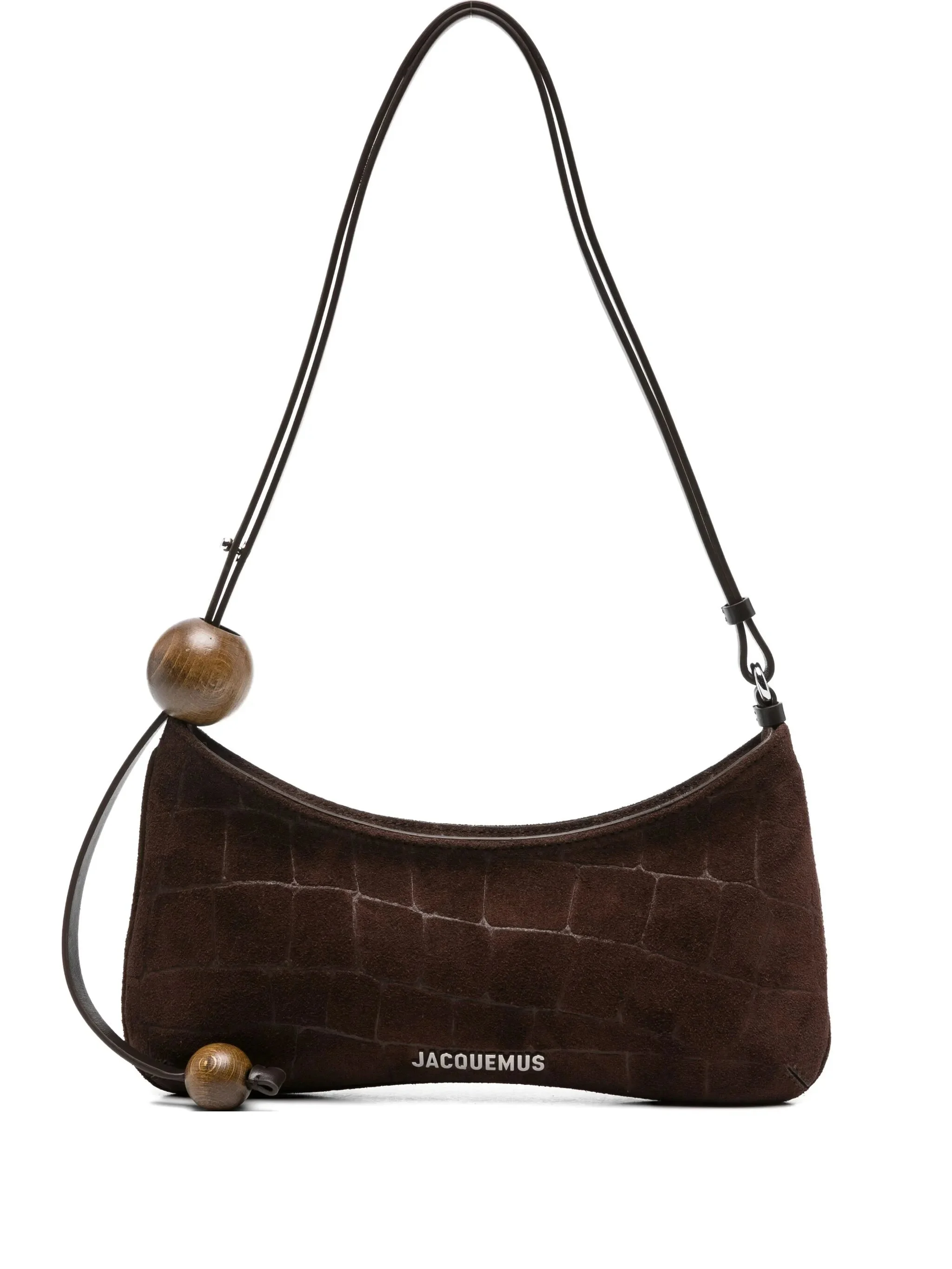 Jacquemus Le Bisou Crocodile-effect Wood-bead Shoulder Bag - 1