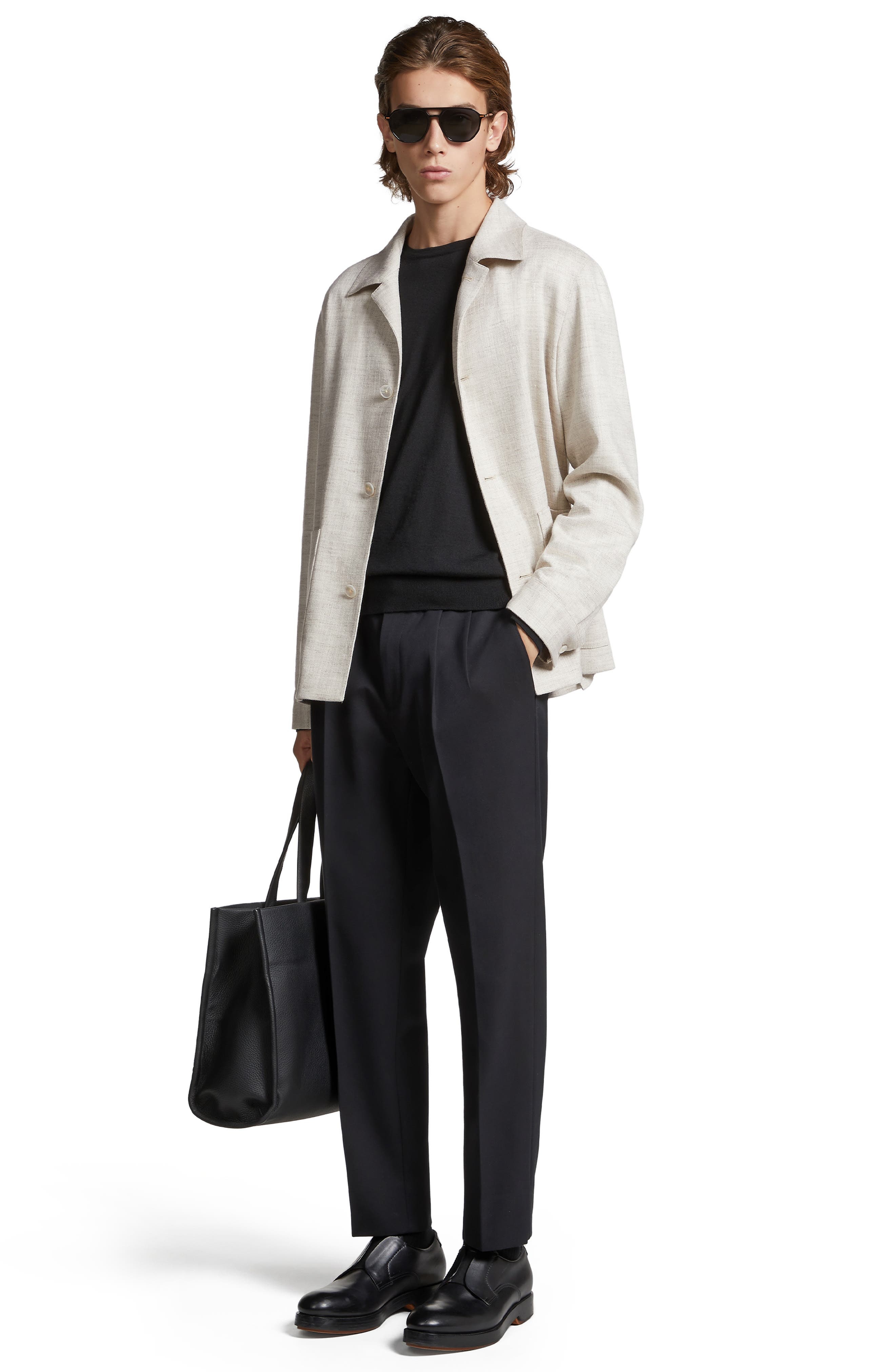 Silk & Linen Blend Chore Jacket - 5