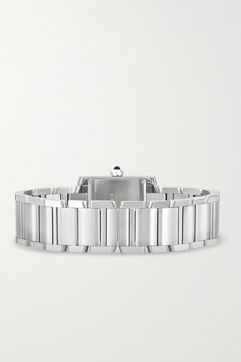 Tank Française 25.05mm medium stainless steel and diamond watch 6