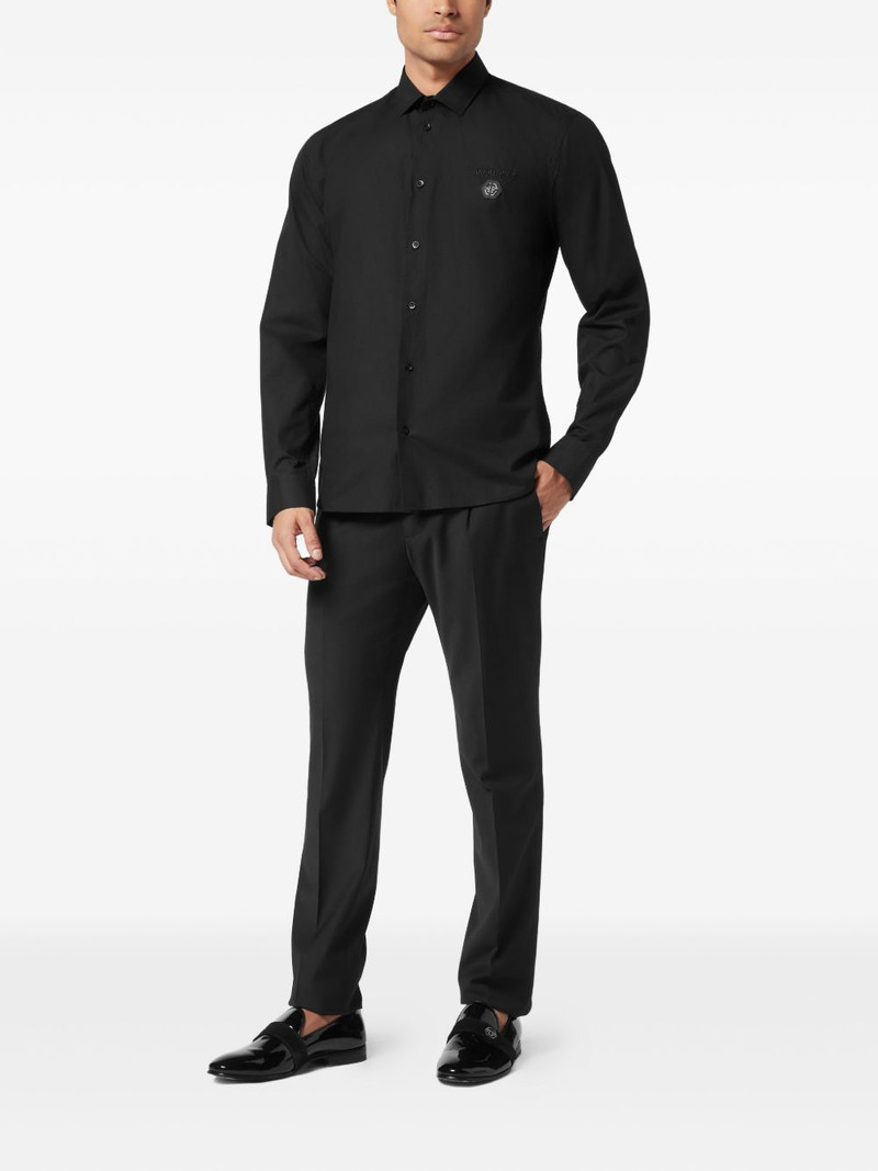 PHILIPP PLEIN logo-plaque embroidered shirt outlook