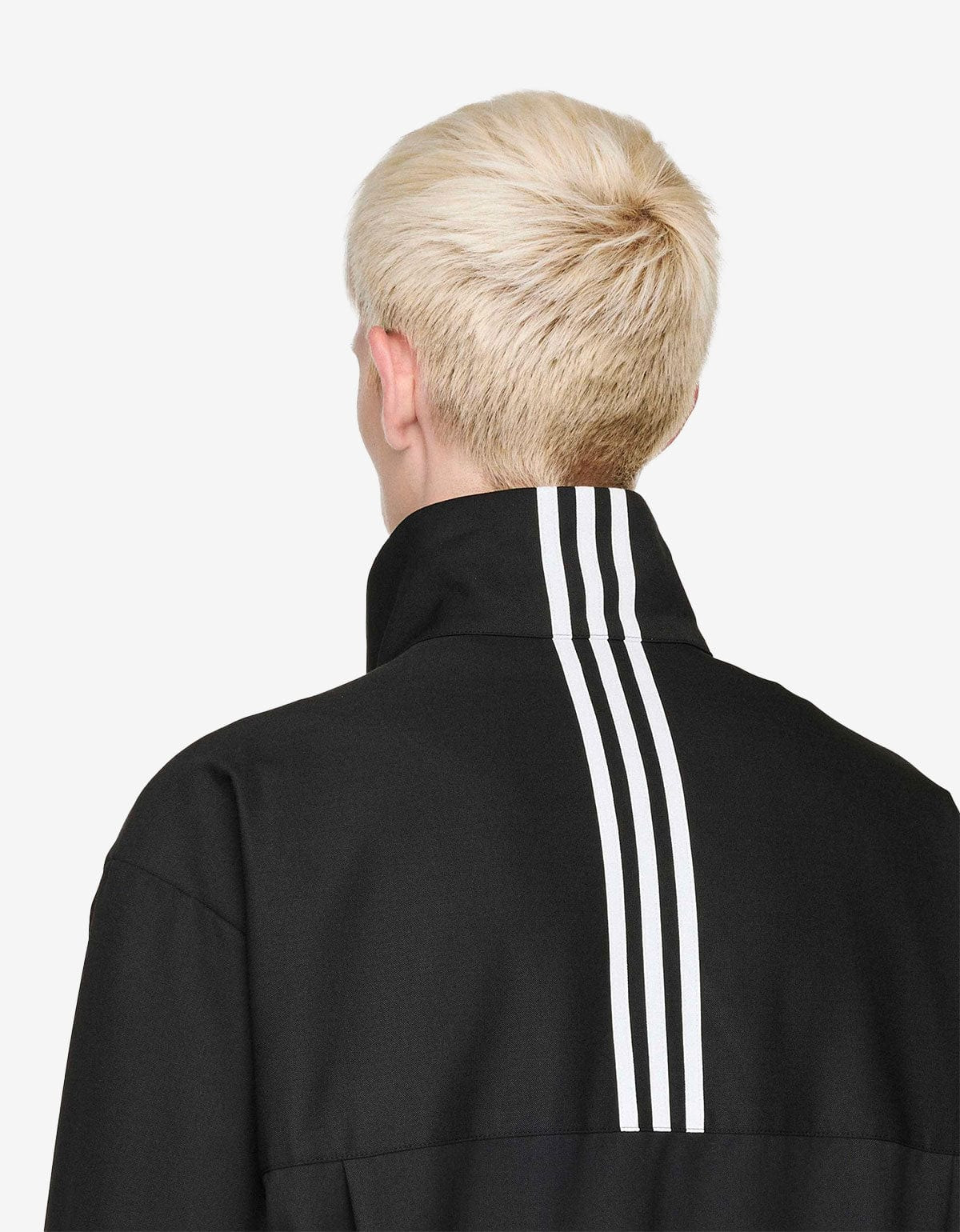 Y-3 Black Refined Wool Track Top 3-Stripes - 7