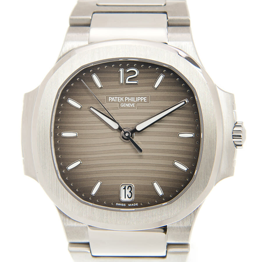 Pre-owned Pre-owned Patek Philippe Nautilus Grey Dial Ladies Watch 7118/1A-011 - 2