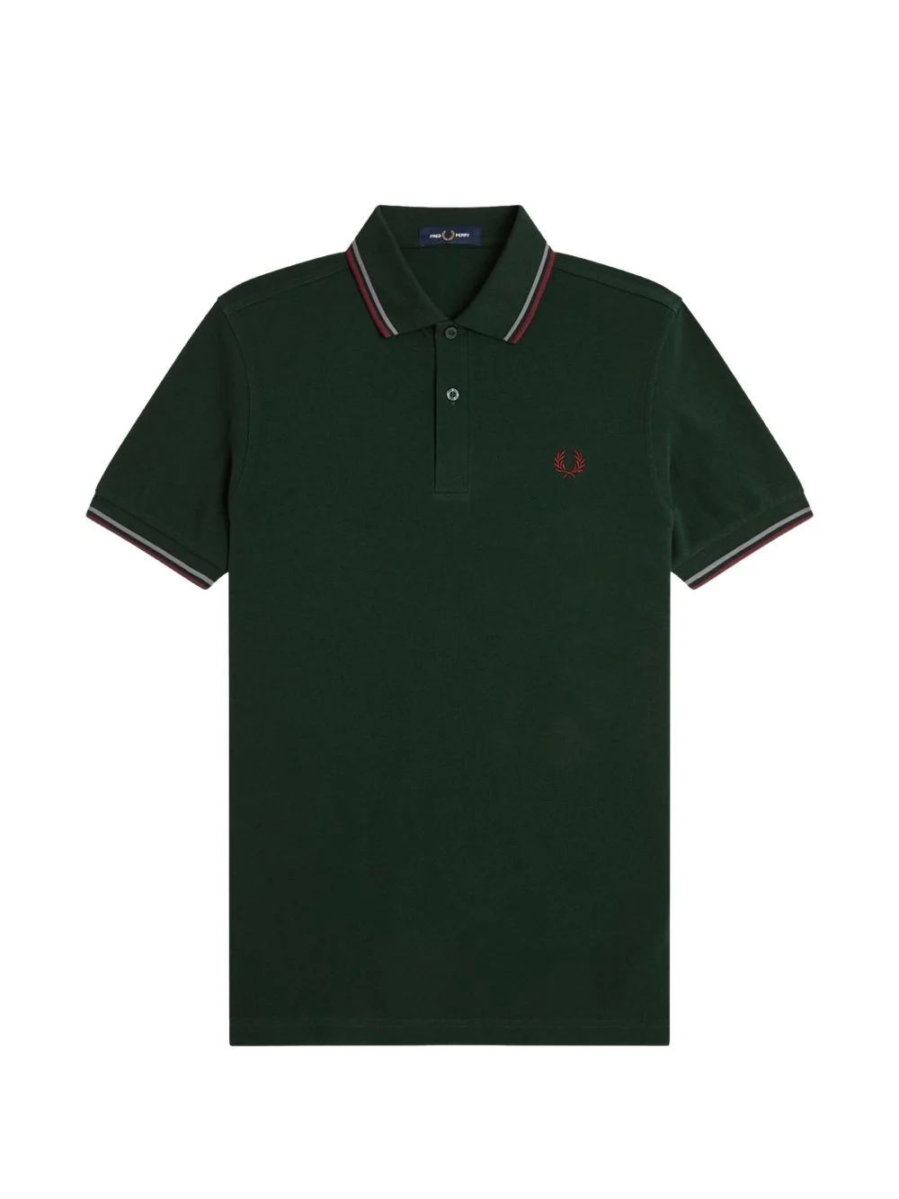 striped-trim polo shirt - 1