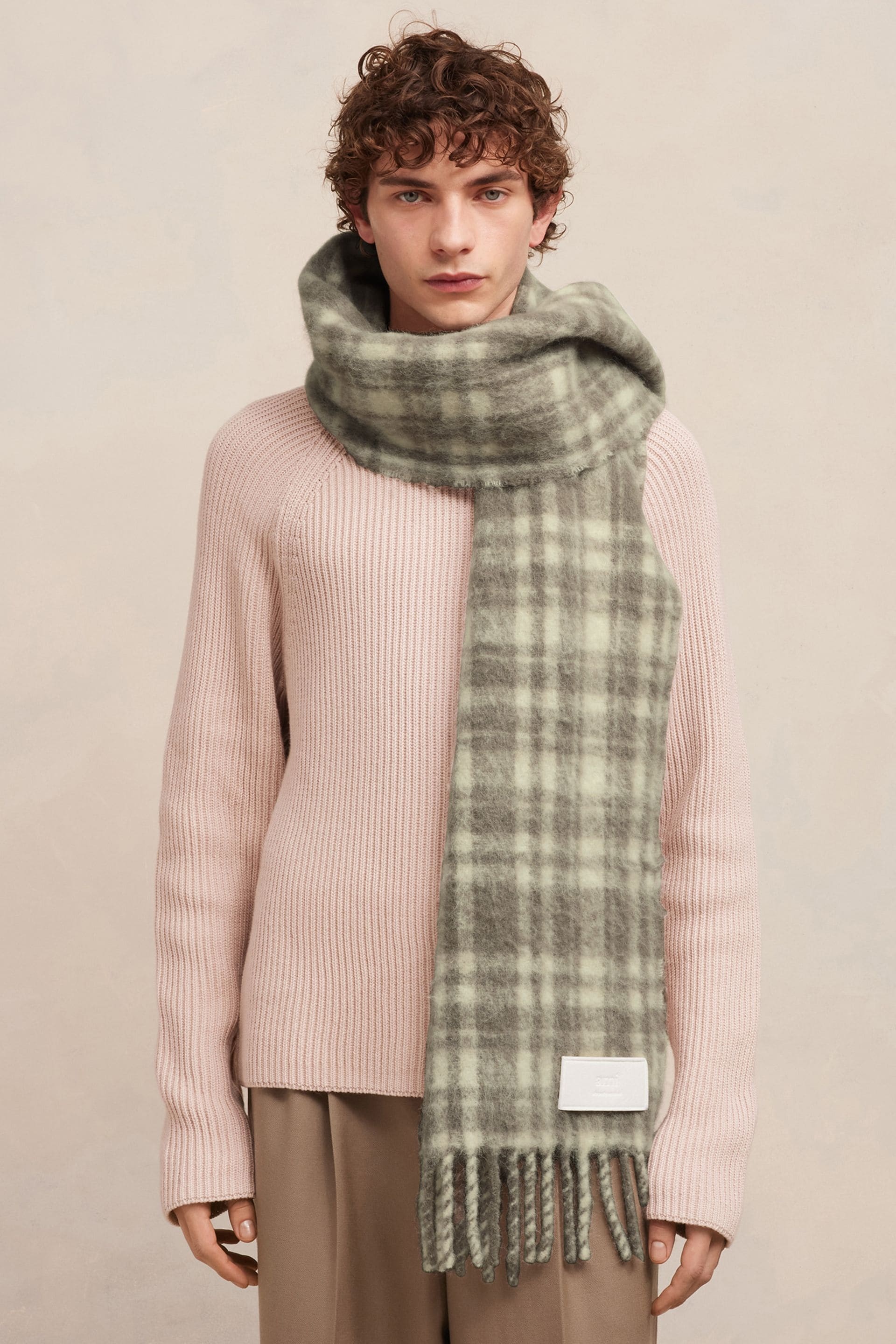 Oversize Checkered Ami Scarf - 1