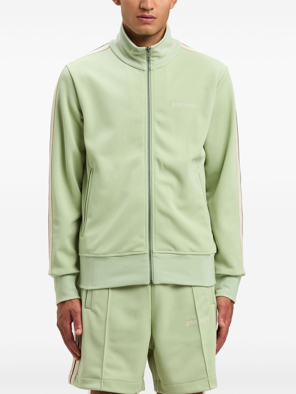 embroidered logo track jacket - 3