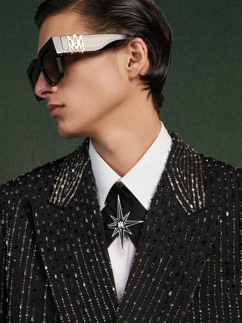 CRYSTAL STRIPE DOUBLE-BREASTED BLAZER 4