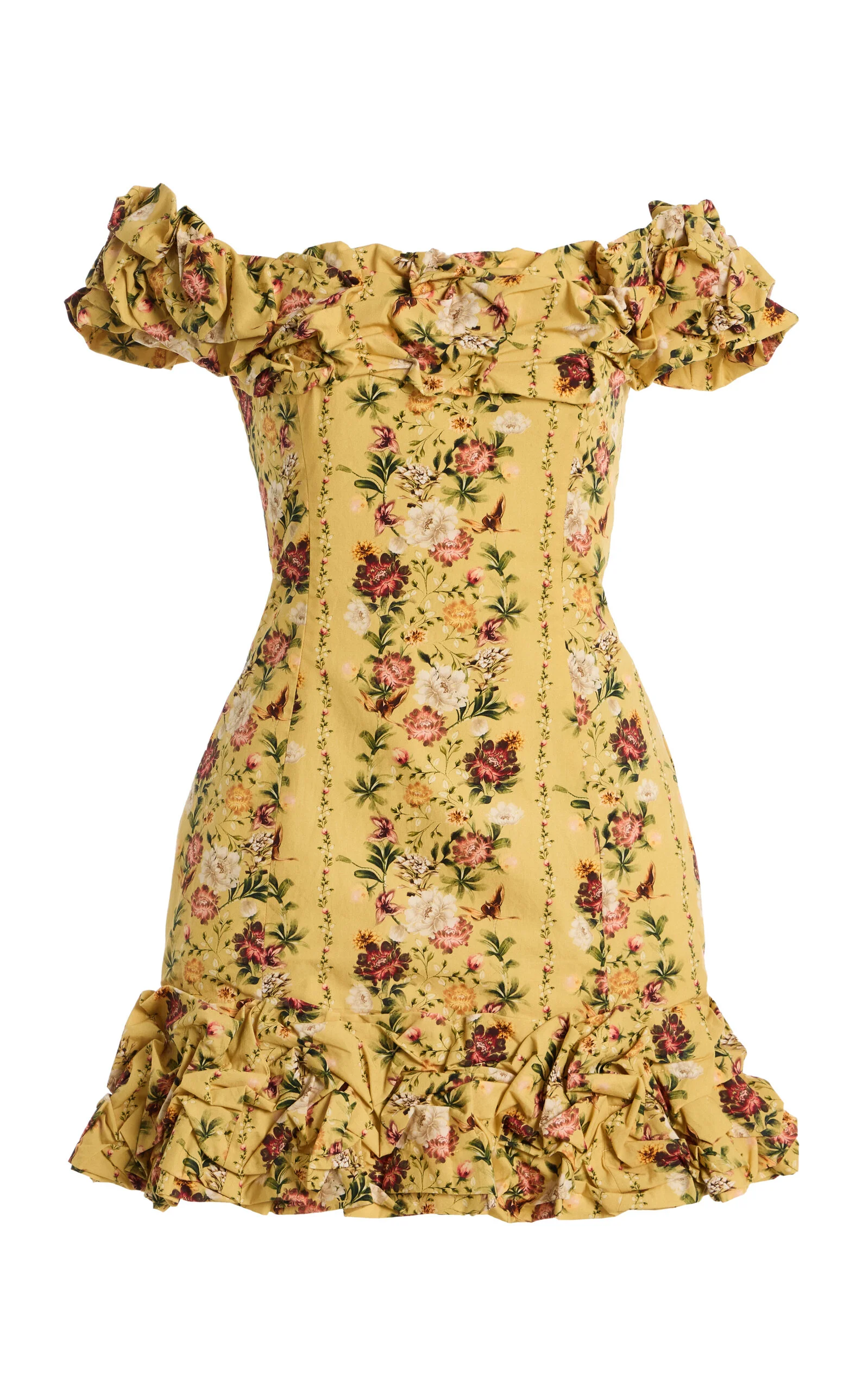 Exclusive Jardin Ots Cotton Poplin Mini Dress yellow - 1