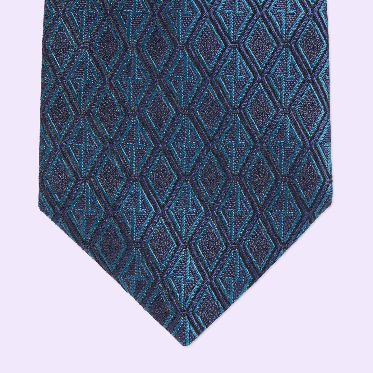 Geometric G silk jacquard tie - 4