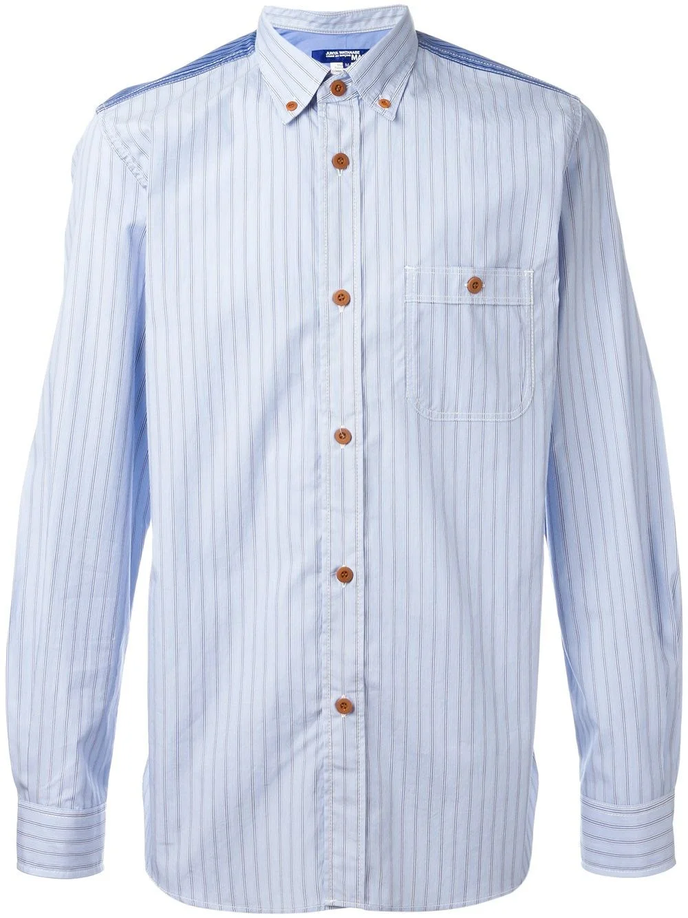 striped panel shirt - 1