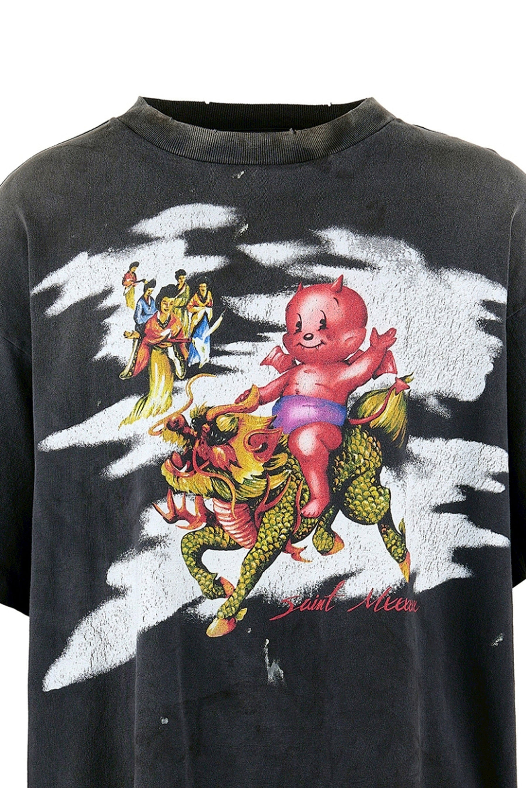 SS TEE/DAMAGED / BLK - 6