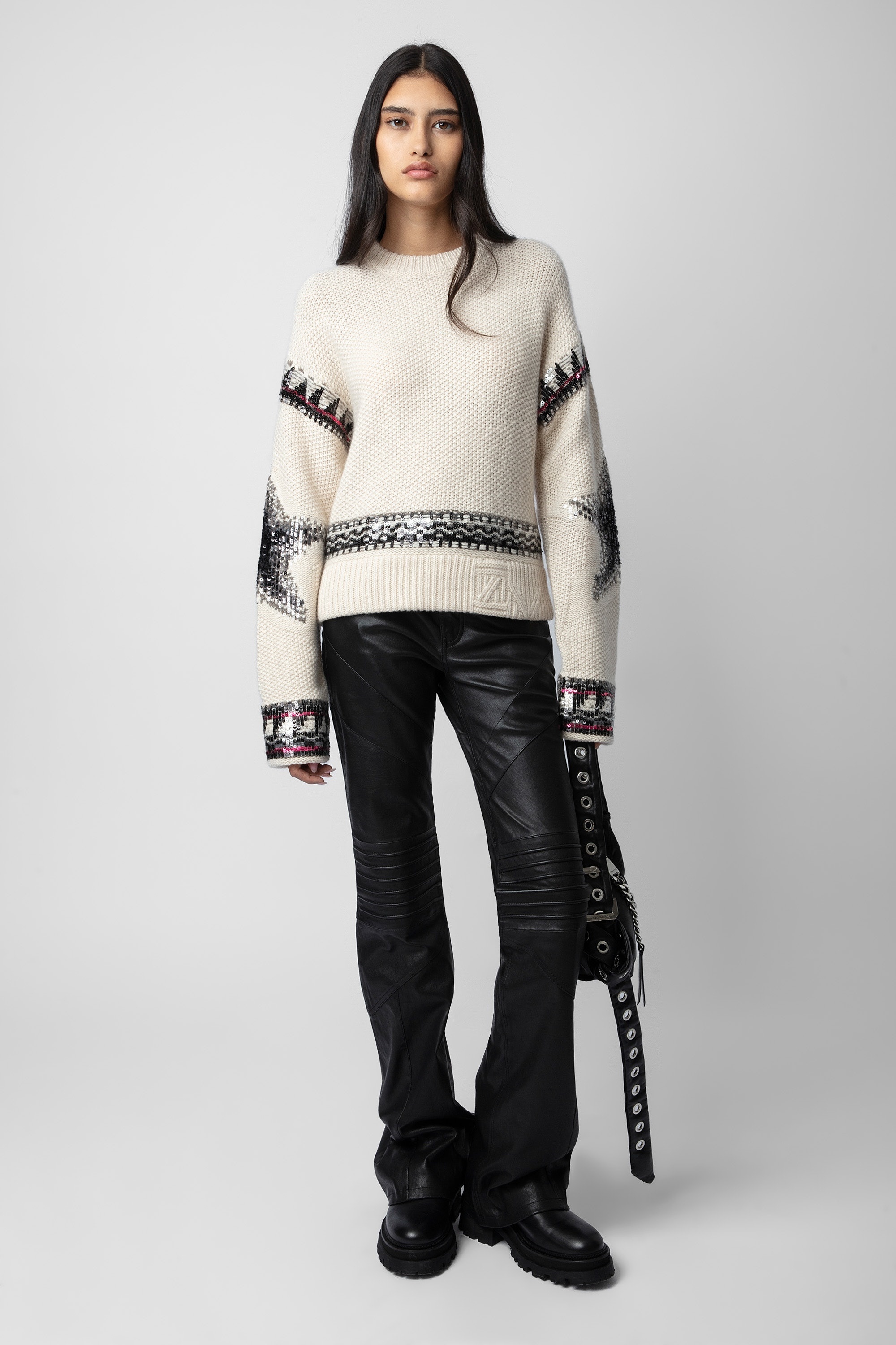 Kanson Sequins Cashmere Sweater - 2